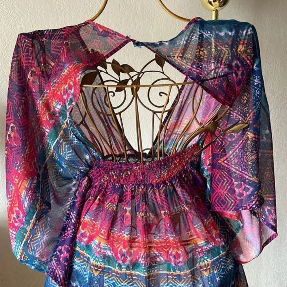 Jessica Simpson summer top cover up bikini size M